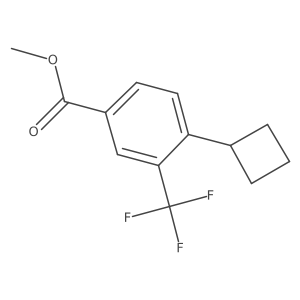 4-Cyclobutyl-3-trifluoromethylbenzoic acid methyl ester结构式