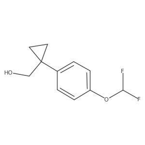 [1-[4-(Difluoromethoxy)phenyl]cyclopropyl]methanol Structure