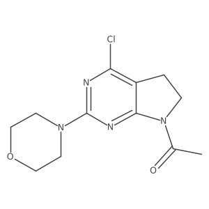 1-(4-Chloro-2-morpholin-4-yl-5,6-dihydro-pyrrolo[2,3-d]pyrimidin-7-yl)-ethanone Structure