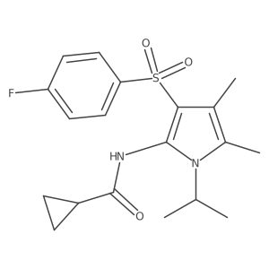 N-{3-[(4-fluorophenyl)sulfonyl]-4,5-dimethyl-1-(propan-2-yl)-1H-pyrrol-2-yl}cyclopropanecarboxamide Structure
