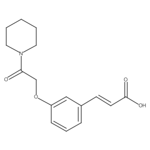 3-[3-[2-Oxo-2-(1-piperidinyl)ethoxy]phenyl]-2-propenoic acid结构式