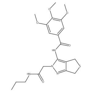 3,4,5-trimethoxy-N-(2-(2-oxo-2-(propylamino)ethyl)-4,6-dihydro-2H-thieno[3,4-c]pyrazol-3-yl)benzamide Structure