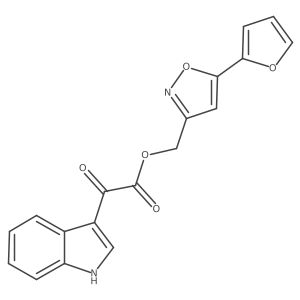 (5-(furan-2-yl)isoxazol-3-yl)methyl 2-(1H-indol-3-yl)-2-oxoacetate Structure