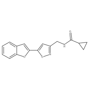 N-((5-(benzofuran-2-yl)isoxazol-3-yl)methyl)cyclopropanecarboxamide结构式