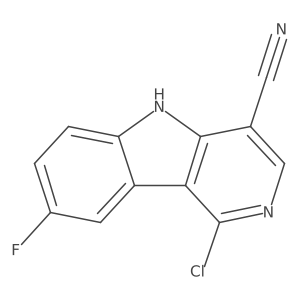 1-chloro-8-fluoro-5H-pyrido[4,3-b]indole-4-carbonitrile结构式