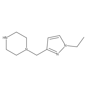 1-[(1-ethyl-1H-pyrazol-3-yl)methyl]piperazine结构式