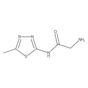 2-Amino-N-(5-methyl-1,3,4-thiadiazol-2-yl)acetamide结构式