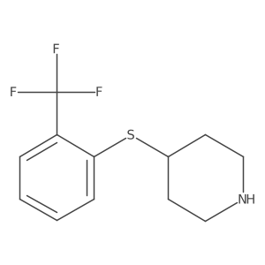 4-[2-(Trifluoromethyl)phenyl]sulfanylpiperidine结构式