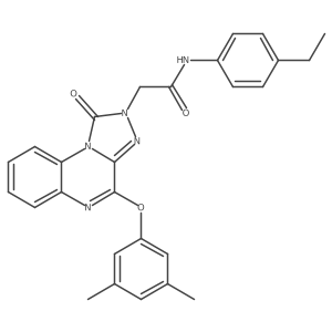 2-(4-(3,5-dimethylphenoxy)-1-oxo-[1,2,4]triazolo[4,3-a]quinoxalin-2(1H)-yl)-N-(4-ethylphenyl)acetamide结构式
