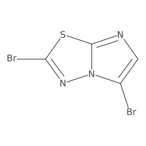 2,5-Dibromoimidazo[2,1-b][1,3,4]thiadiazole结构式