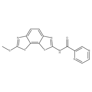 N-(7-(methylthio)benzo[1,2-d:4,3-d']bis(thiazole)-2-yl)pyrazine-2-carboxamide Structure