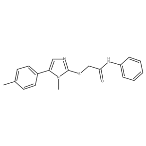 2-((1-methyl-5-(p-tolyl)-1H-imidazol-2-yl)thio)-N-phenylacetamide Structure