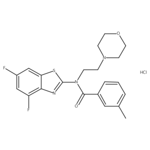 N-(4,6-difluorobenzo[d]thiazol-2-yl)-3-methyl-N-(2-morpholinoethyl)benzamide hydrochloride Structure