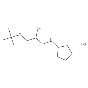 1-(Tert-butoxy)-3-(cyclopentylamino)propan-2-ol hydrochloride结构式