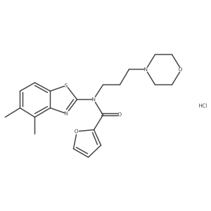 N-(4,5-dimethylbenzo[d]thiazol-2-yl)-N-(3-morpholinopropyl)furan-2-carboxamide hydrochloride Structure