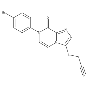 {[7-(4-Bromophenyl)-8-oxo-7,8-dihydro[1,2,4]triazolo[4,3-a]pyrazin-3-yl]thio}acetonitrile结构式