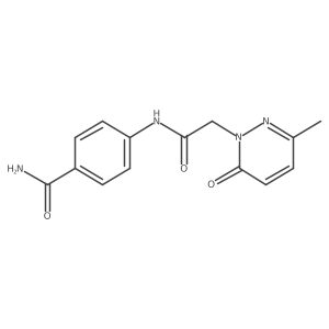 4-(2-(3-methyl-6-oxopyridazin-1(6H)-yl)acetamido)benzamide Structure