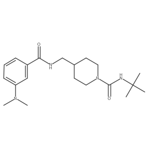 N-(tert-butyl)-4-((3-(dimethylamino)benzamido)methyl)piperidine-1-carboxamide Structure