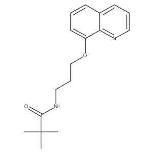 2,2-dimethyl-N-[3-(quinolin-8-yloxy)propyl]propanamide Structure