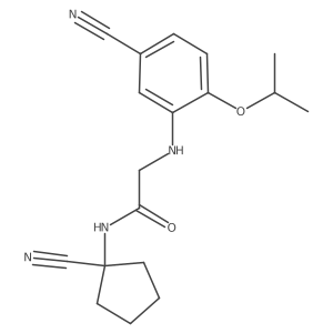 2-{[5-cyano-2-(propan-2-yloxy)phenyl]amino}-N-(1-cyanocyclopentyl)acetamide Structure