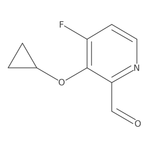 3-Cyclopropoxy-4-fluoropicolinaldehyde结构式