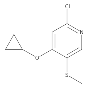 2-Chloro-4-cyclopropoxy-5-(methylthio)pyridine Structure