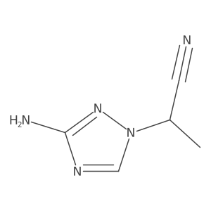 2-(3-amino-1H-1,2,4-triazol-1-yl)propanenitrile结构式