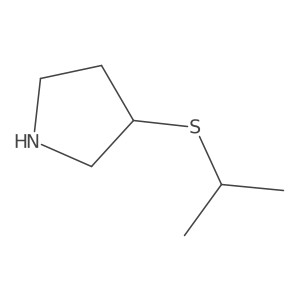 3-(Propan-2-ylsulfanyl)pyrrolidine结构式