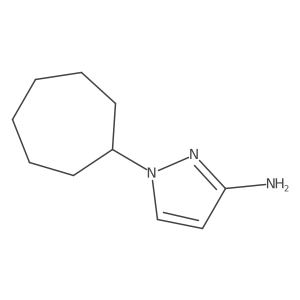 1-Cycloheptyl-1H-pyrazol-3-amine结构式