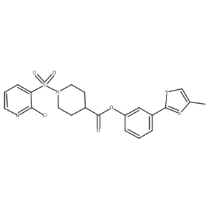 3-(4-Methyl-1,3-thiazol-2-yl)phenyl 1-[(2-chloropyridin-3-yl)sulfonyl]piperidine-4-carboxylate结构式