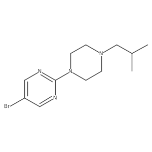 5-Bromo-2-(4-isobutylpiperazin-1-yl)pyrimidine Structure