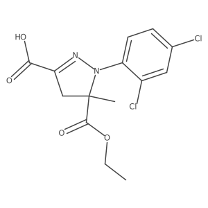 1-(2,4-Dichlorophenyl)-5-(ethoxycarbonyl)-5-methyl-4,5-dihydro-1h-pyrazole-3-carboxylic acid Structure