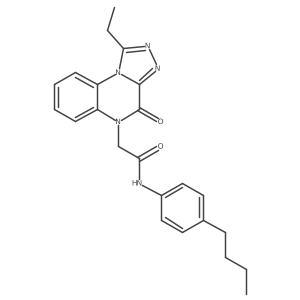 N-(4-butylphenyl)-2-(1-ethyl-4-oxo[1,2,4]triazolo[4,3-a]quinoxalin-5(4H)-yl)acetamide结构式