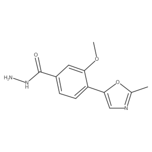 3-Methoxy-4-(2-methyloxazol-5-yl)benzohydrazide结构式