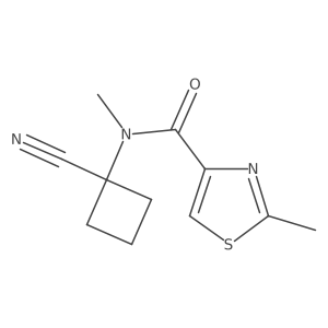 N-(1-cyanocyclobutyl)-N,2-dimethyl-1,3-thiazole-4-carboxamide结构式