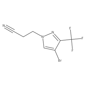 3-[4-bromo-3-(trifluoromethyl)-1H-pyrazol-1-yl]propanenitrile Structure