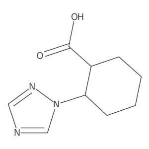 2-(1H-1,2,4-triazol-1-yl)cyclohexane-1-carboxylic acid结构式