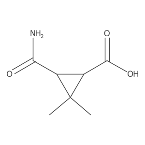 3-Carbamoyl-2,2-dimethylcyclopropanecarboxylic acid Structure