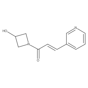 (2E)-1-(3-hydroxyazetidin-1-yl)-3-(pyridin-3-yl)prop-2-en-1-one Structure