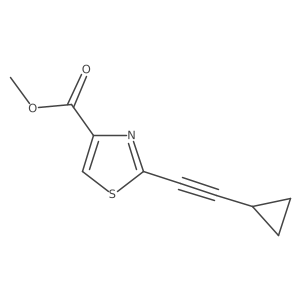 Methyl 2-(cyclopropylethynyl)thiazole-4-carboxylate Structure