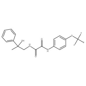 N1-(2-hydroxy-2-phenylpropyl)-N2-(4-(trifluoromethoxy)phenyl)oxalamide结构式