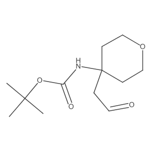 tert-butyl N-[4-(2-oxoethyl)oxan-4-yl]carbamate Structure