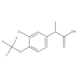 2-[3-Chloro-4-(trifluoromethoxy)phenyl]propanoic acid Structure