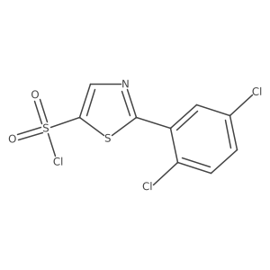 2-(2,5-Dichlorophenyl)thiazole-5-sulfonyl chloride结构式