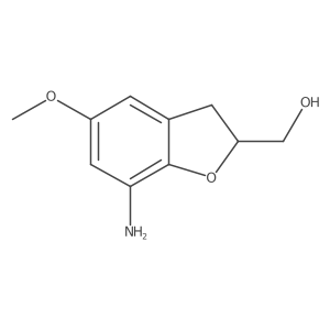 (7-Amino-5-methoxy-2,3-dihydro-1-benzofuran-2-yl)methanol Structure