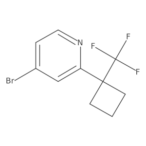 4-Bromo-2-(1-(trifluoromethyl)cyclobutyl)pyridine结构式