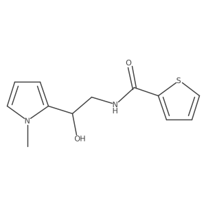 N-(2-hydroxy-2-(1-methyl-1H-pyrrol-2-yl)ethyl)thiophene-2-carboxamide结构式