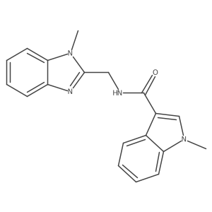1-methyl-N-[(1-methyl-1H-benzimidazol-2-yl)methyl]-1H-indole-3-carboxamide Structure