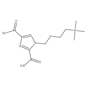 2-Carbamoyl-1-((2-(trimethylsilyl)ethoxy)methyl)-1H-imidazole-4-carboxylic acid结构式
