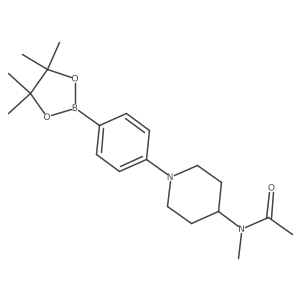 N-methyl-N-(1-(4-(4,4,5,5-tetramethyl-1,3,2-dioxaborolan-2-yl)phenyl) piperidin-4-yl)acetamide Structure